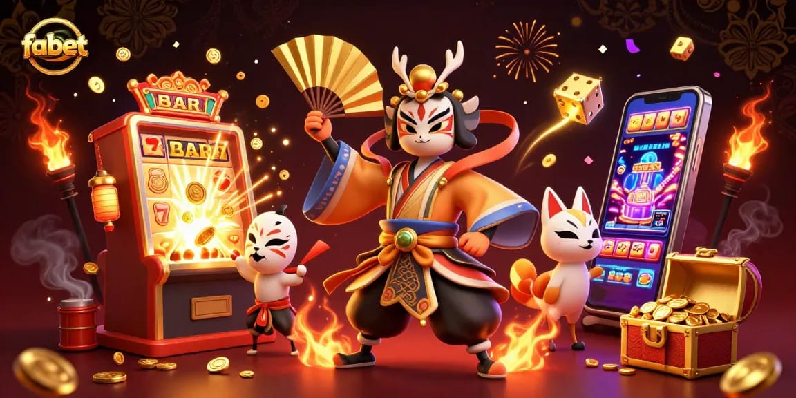 Experience the thrilling action at fabet with vibrant casino characters and explosive jackpots.