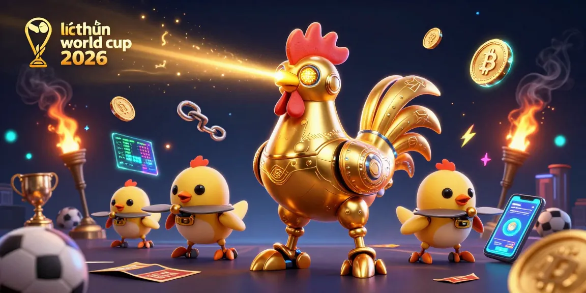 Experience the thrilling action of lịch thi đấu world cup 2026 with vibrant gambling-themed 3D illustration.