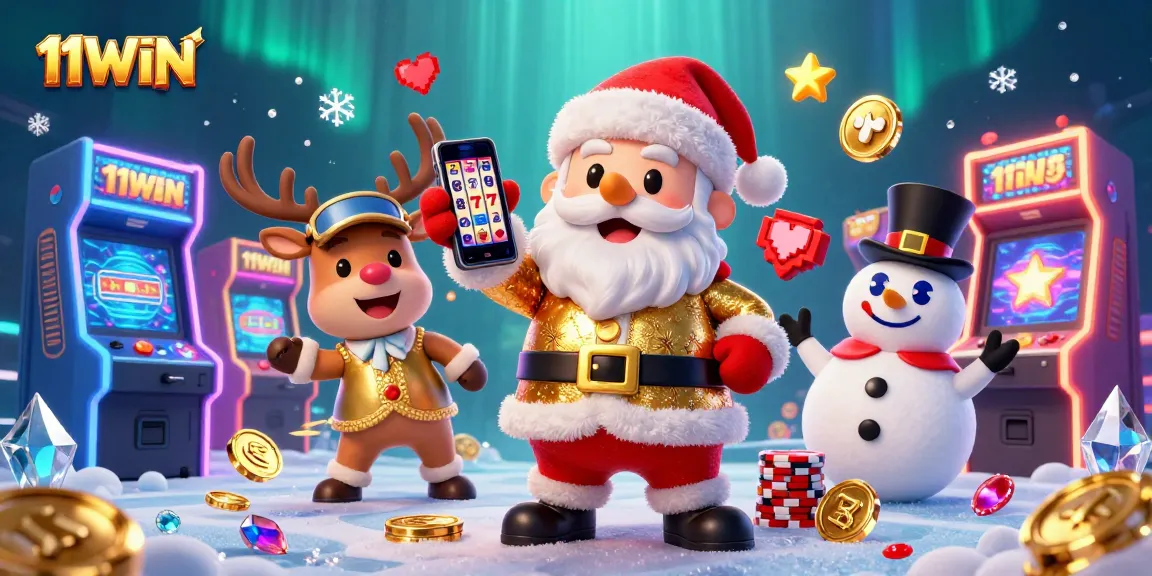 Engage in fun gameplay at 11WIN with vibrant slot machines and festive characters!