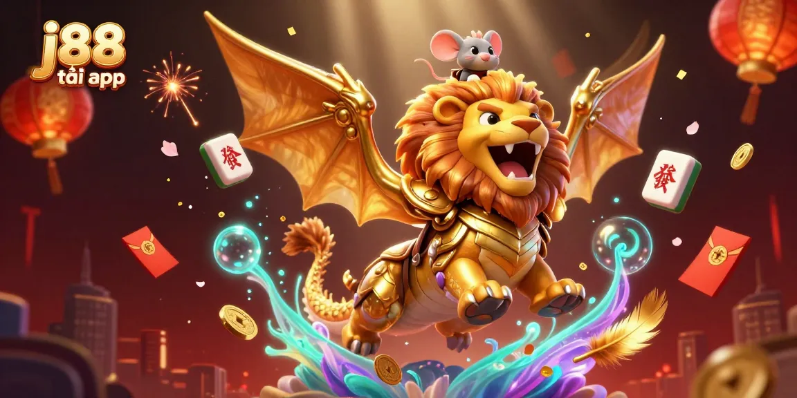 Experience the j88 tải app excitement with this vibrant 3D casino scene featuring innovative gaming elements.